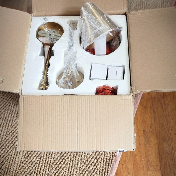 2 brass finish adjustable wall scones - Picture 3 of 6